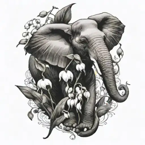 Lily Of The Valley And Elephant