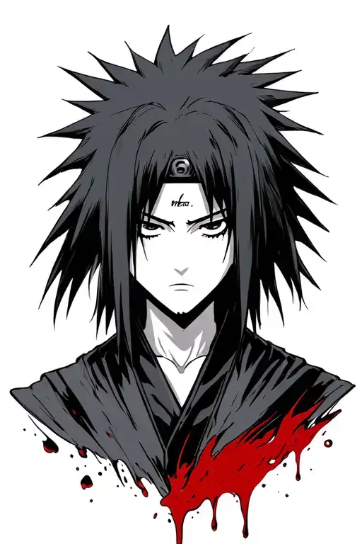 Itachi Uchiha With Bleeding Mangeku