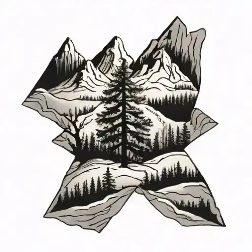 Winter Nature Elements Like Trees Adventure Mountain