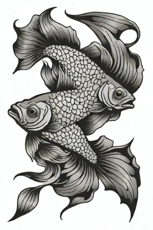 Diamond Shaped Beta Fish Puzzle Pieces