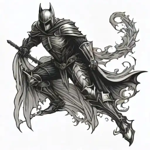 Dark Fantasy Knight Standing Proudly