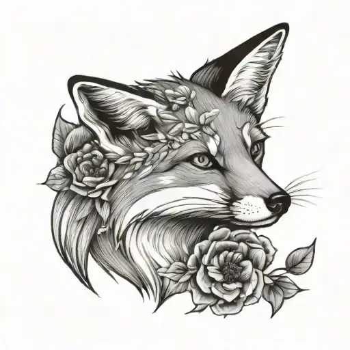 Fox And Flowers
