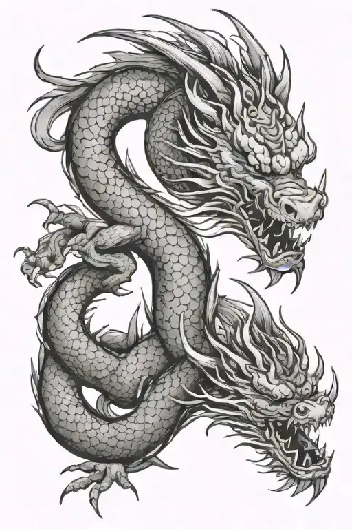 Dragon Wrapped Around Vietnam Map