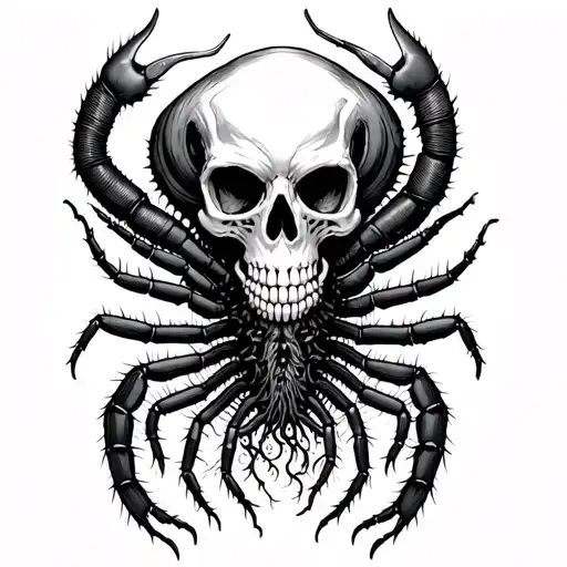 Skull-headed Centipedes And Yggdrasil