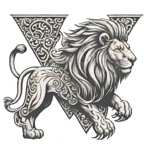 Lion And Letter Z
