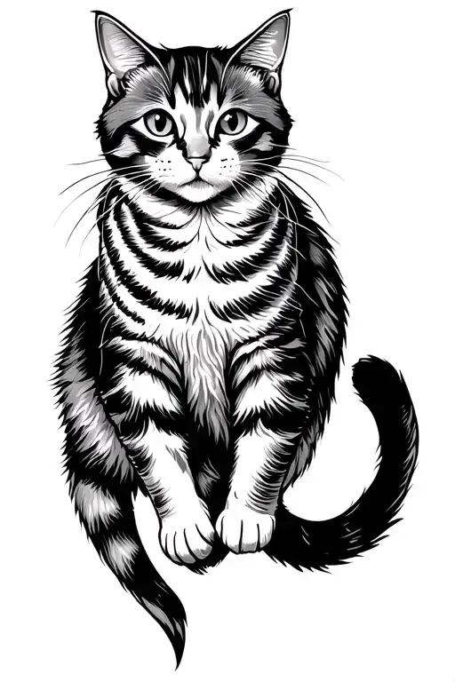 American Traditional Cat Climbing Arm