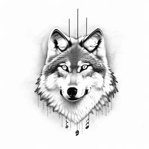 Wolf With Musical Notes