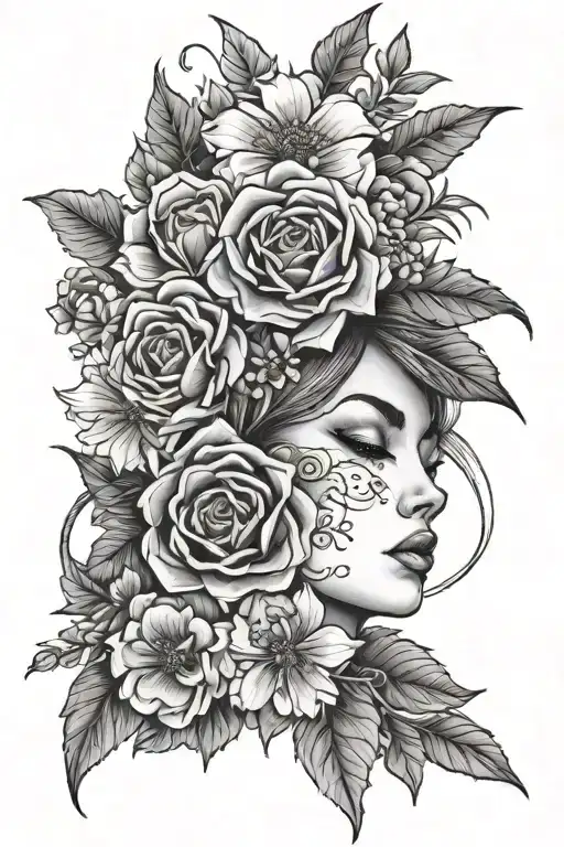 8 With Flowers In The Background