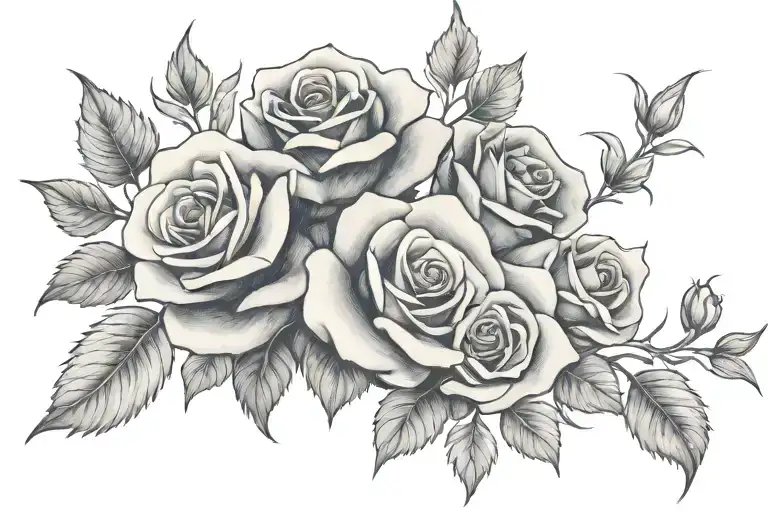 Black Roses With The Name Cintia