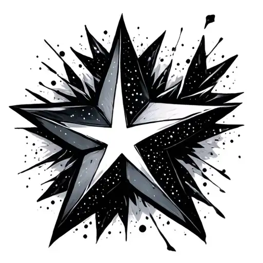 Black Sparkle Star