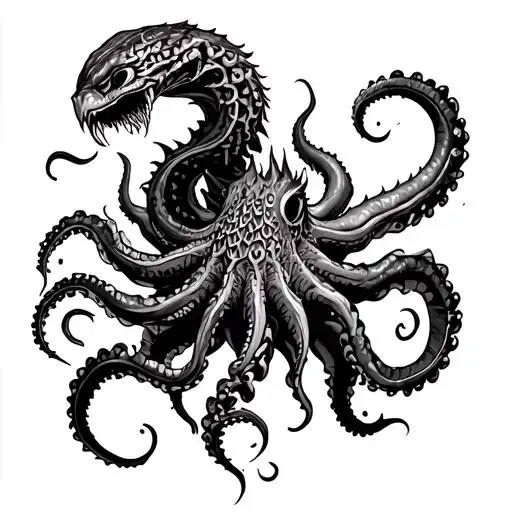 Tribal Kraken Attacking