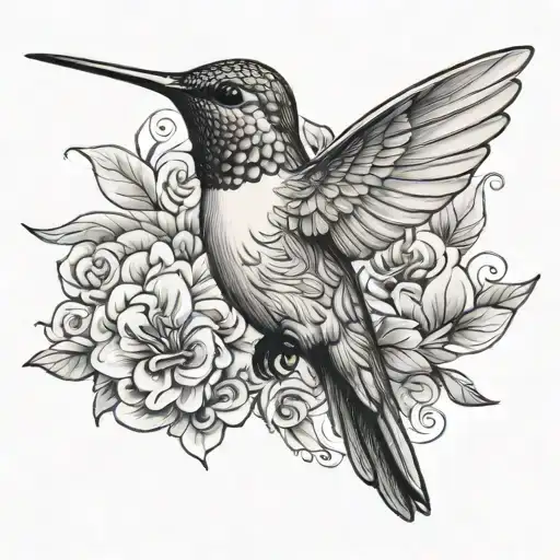 A Hummingbird Flying
