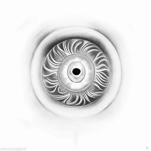 A Minimalist Tattoo Of An Eye That Sees The Music In Life