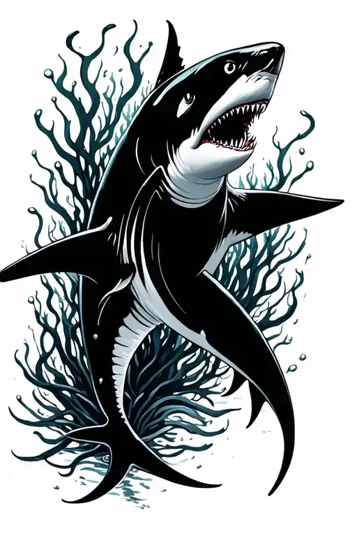 Shark Swimming Underwater