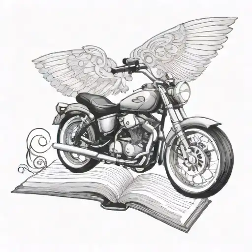 Music And Motorcycle And Book