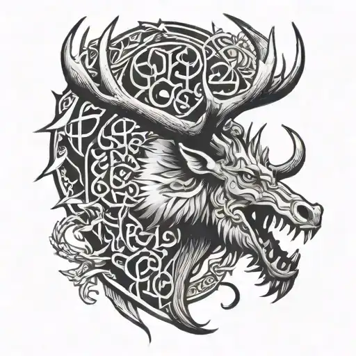Elk Dragon Runes