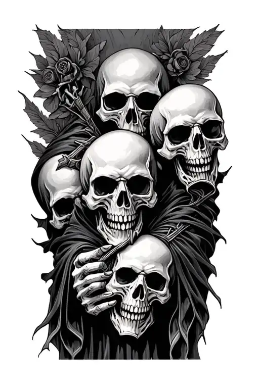 Reaper With Death Grip Reaper Skulls As Sleeve