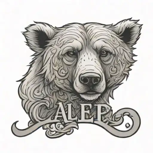 The Word Caleb With A Bear