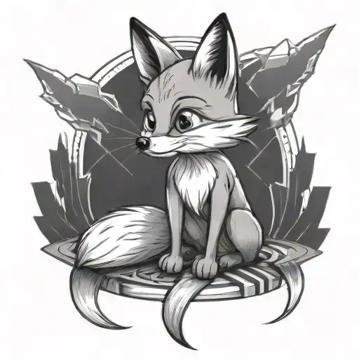 Little Fox From Sonic With Two Tails Sitting