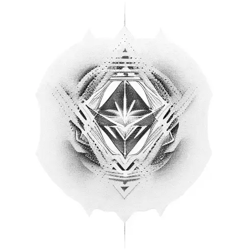 A Dotwork Tattoo Inspired By The Abstract Artwork Of Radiohead's Album Covers