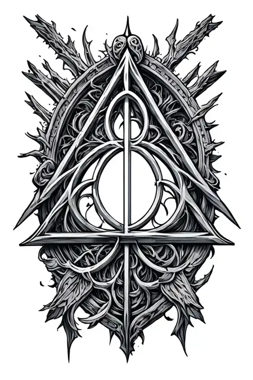 Metal Deathly Hallows Symbol