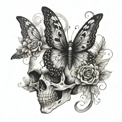 Butterfly And Skull