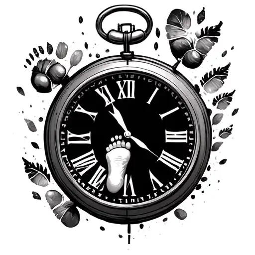 Clock With Baby Foot Print