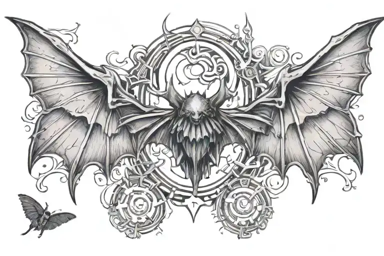 Cyber Sigilism Bat Wings Flying