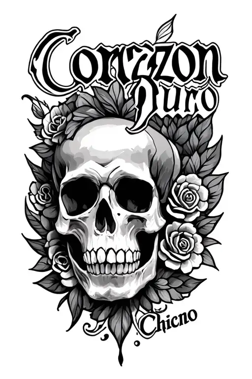 Corazon Puro Chicano Tattoo Lettering