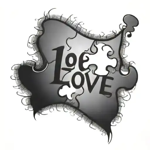 Word Love In Puzzle Piece