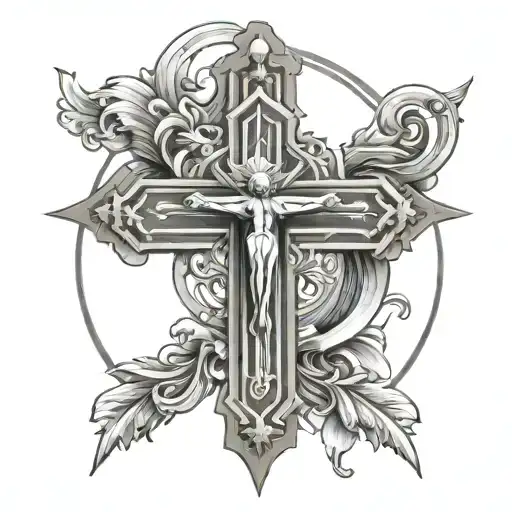 Holy Spirit With The Cross Of Jesus Christ