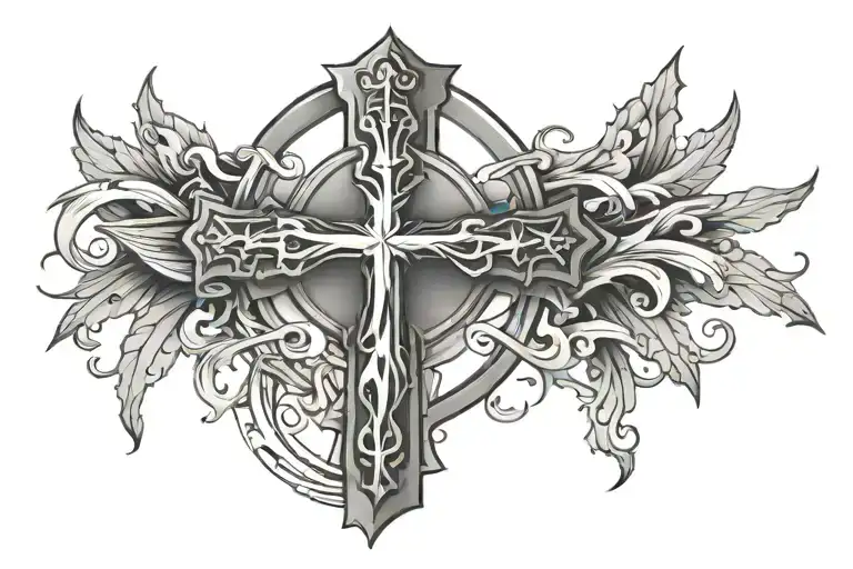 Holy Spirit With The Cross Of Jesus Christ