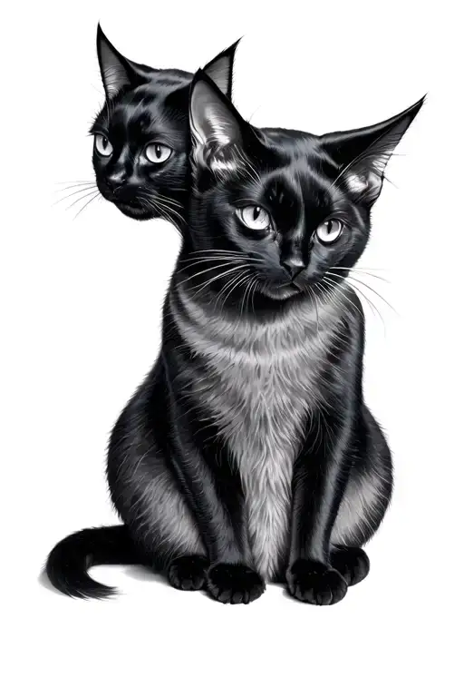 Black Cat With 2 Heads