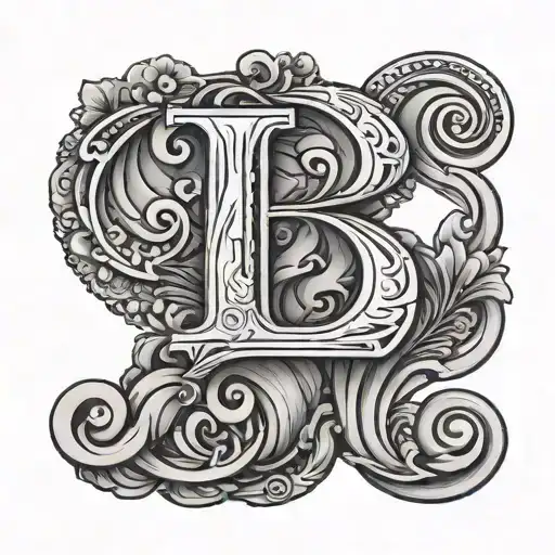 Little Tatto Letter B Feminist
