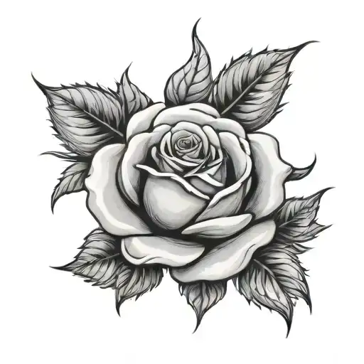 Rose With Name Incorporated In The Middle Part
