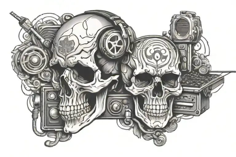 Skull Music Dj Chest