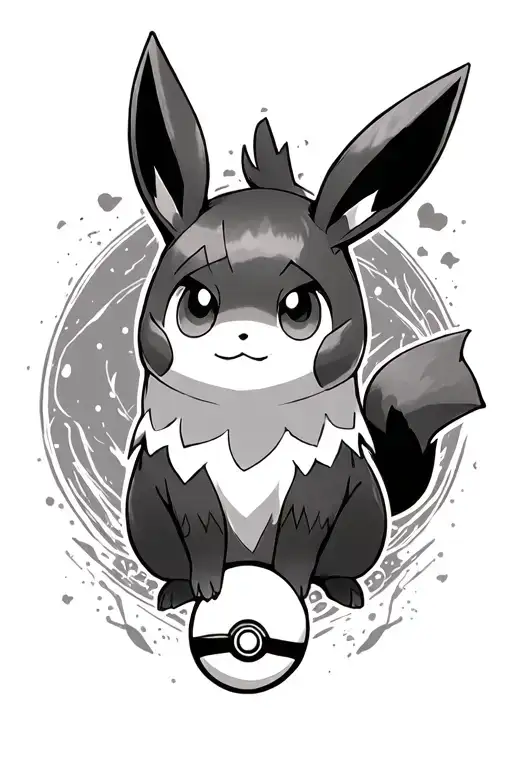 Eevee With Pokeball