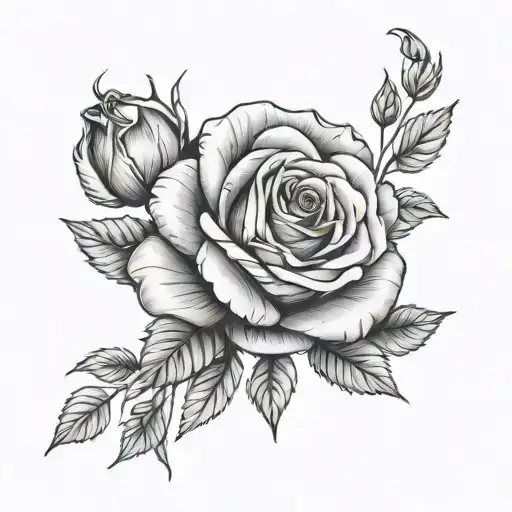 Rose With Four Dates Of Birth On The Ste