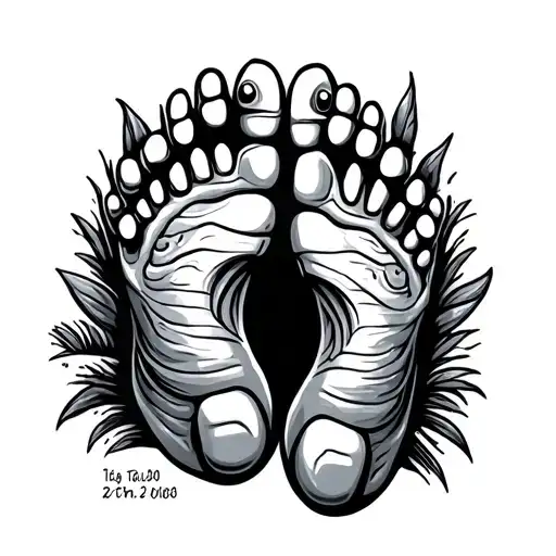 Kids Footprint With Dinosaurs Birthdates