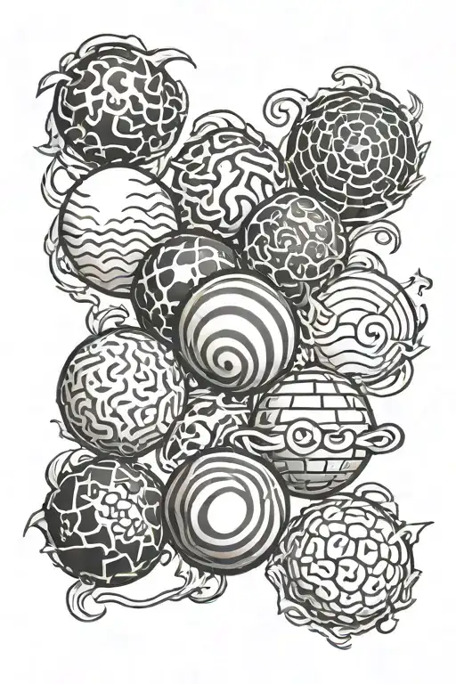 7 Dragon Balls Floating