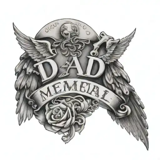 Dad Memorial Tattoo For Dad