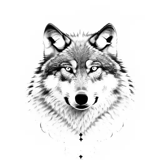 Wolf Moonlit Background