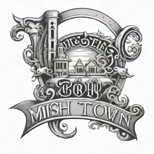 Mish Town Lettering Spelling