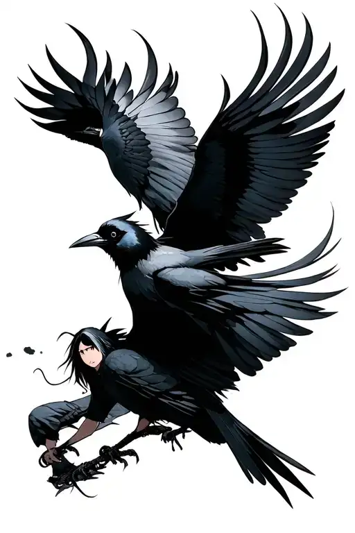 Itachi Uchiha Inside Crows Flying