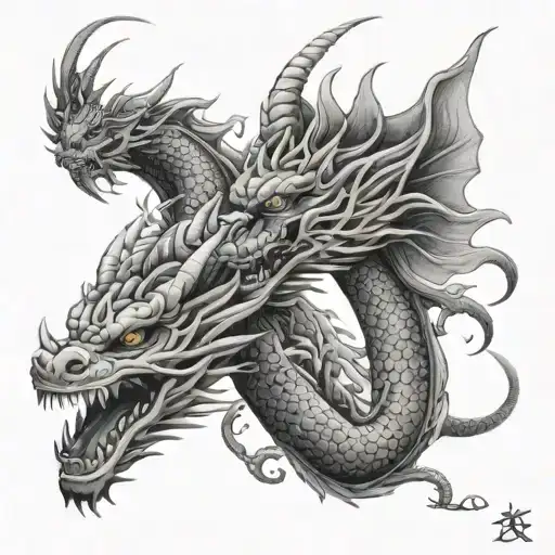 Matching Native And Asian Dragon