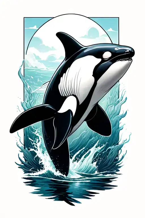 Orca Line Drawing