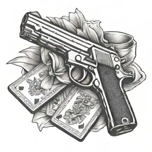 Gun And Cards