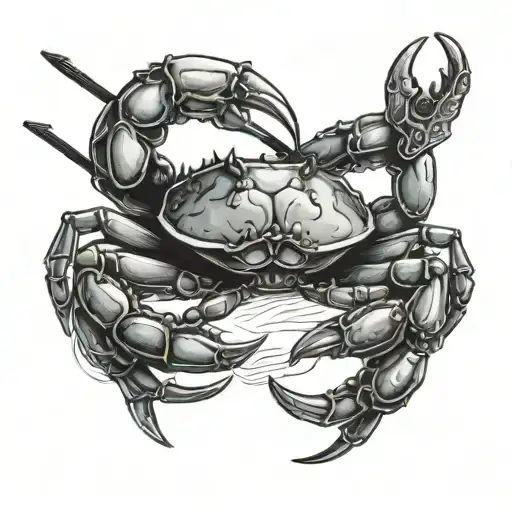 A Crab Holding A Hunting Bow