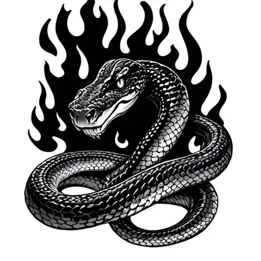 Snake With Fire