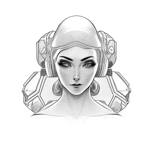 Portrait Of My Wife In A Vintage Video Game Style